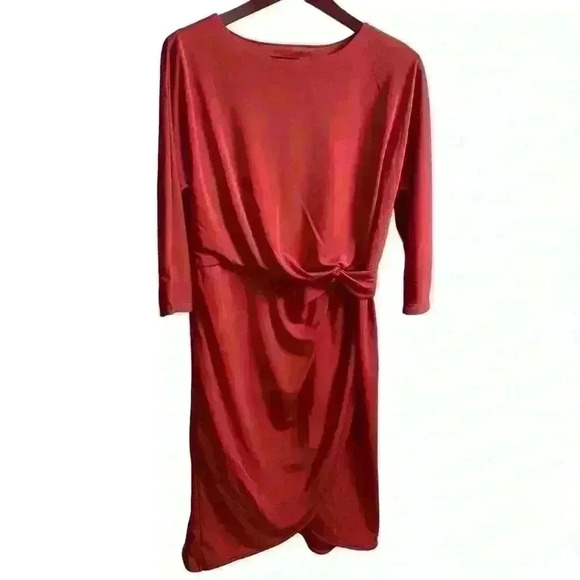 H by Halston Mock Wrap Dress. Size M. Front knot design - Picture 1 of 6